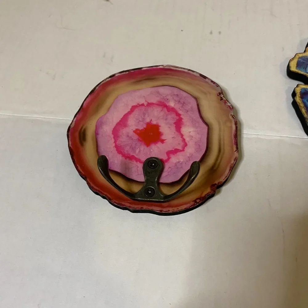 Set of Three Wall Gemstone Hooks
